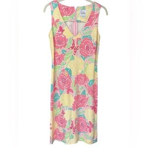 EUC - Vintage Lilly Pulitzer White Label V neck dresss (size 8)